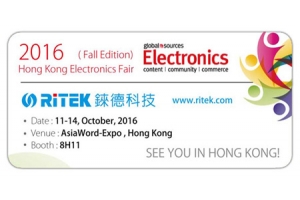 2016 Hong Kong Electronics Fair( Fall Edition), Welcome to RITEK booth!